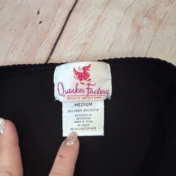 Vintage Women's Quacker Factory Christmas Snowman Cardigan Sweater Size M - Picture 2 of 7